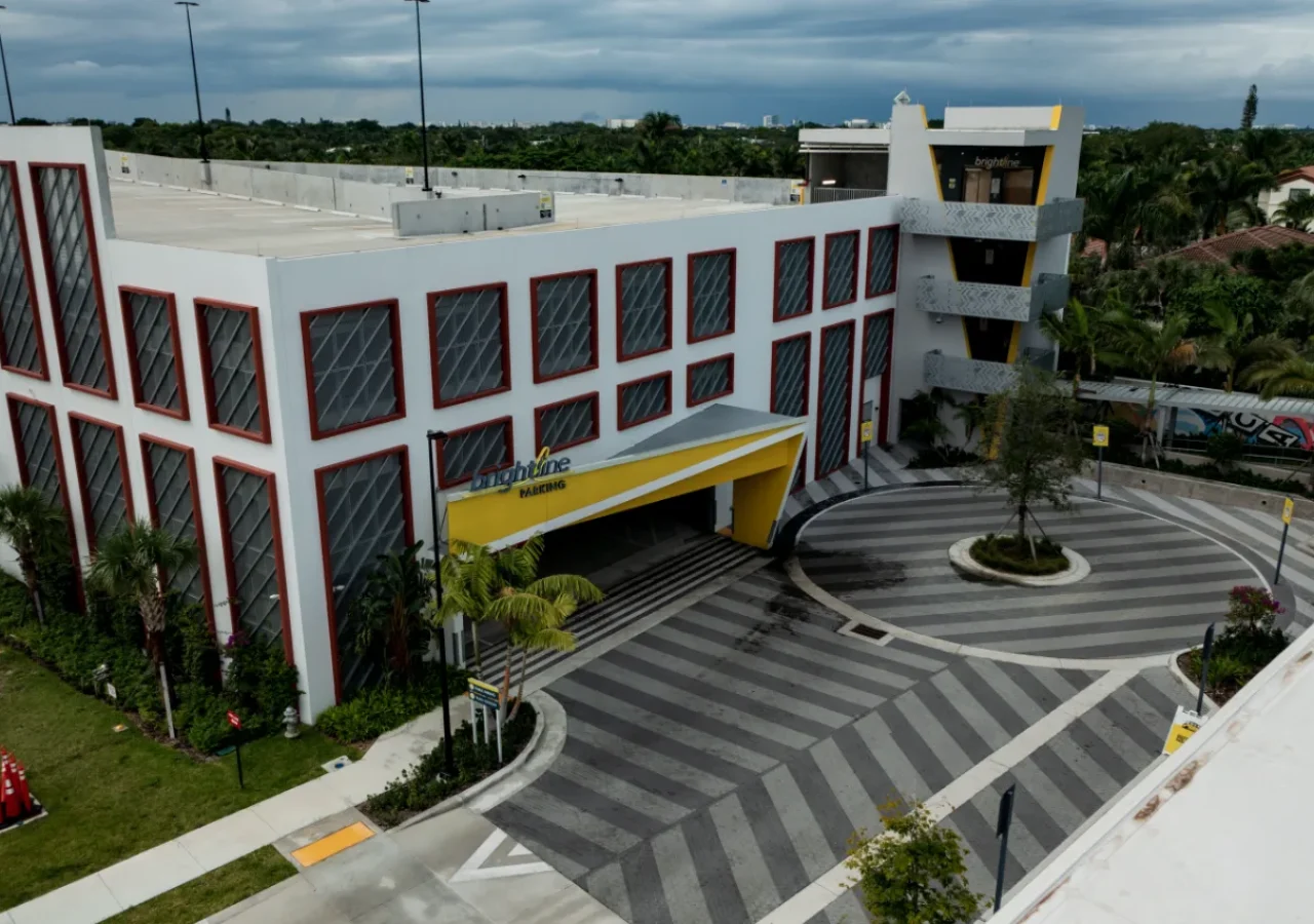 The Brightline parking garage in downtown Boca Raton