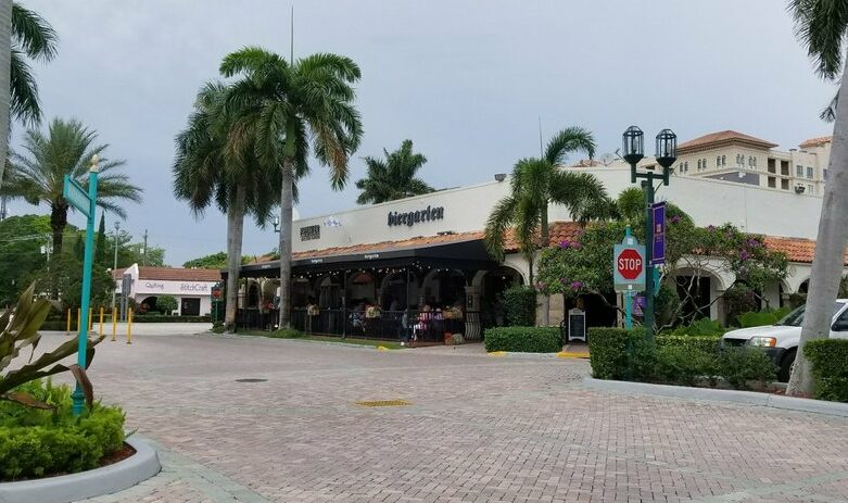 The Mediterranean-style streets and storefronts at Royal Palm Place in Boca Raton